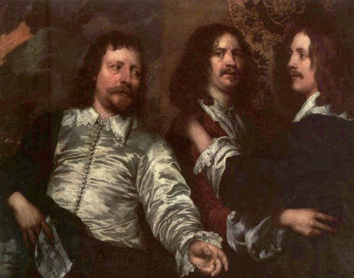 DOBSON, William The Painter with Sir Charles Cottrell and Sir Balthasar Gerbier dfg Spain oil painting art